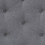 Baxton Studio Shanti Classic and Traditional Grey Fabric and Walnut Brown Finished Wood Queen Size Headboard