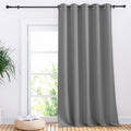 Nicetown Sliding Door Curtains, Wide Thermal Blackout Patio Door Curtain Panel, Sliding Door Drapes/Draperies With Grommet Top (Silver Gray, W70 X L95)