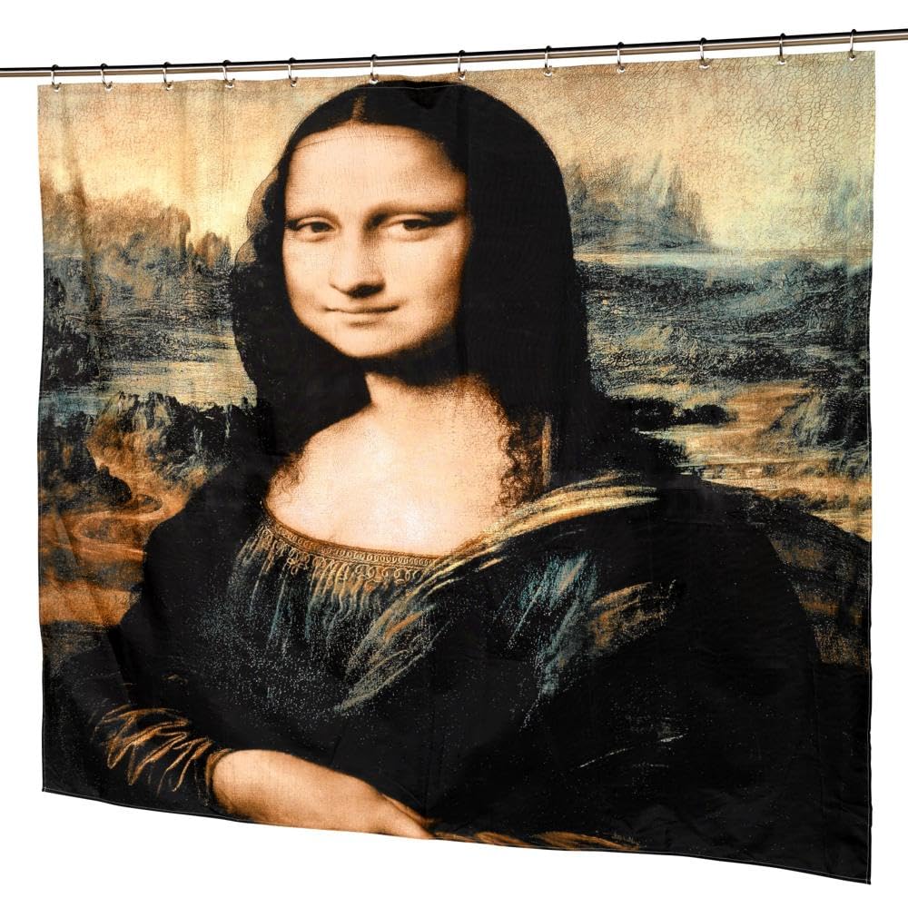 Carnation Home Fashions 'Mona Lisa Fabric Shower Curtain