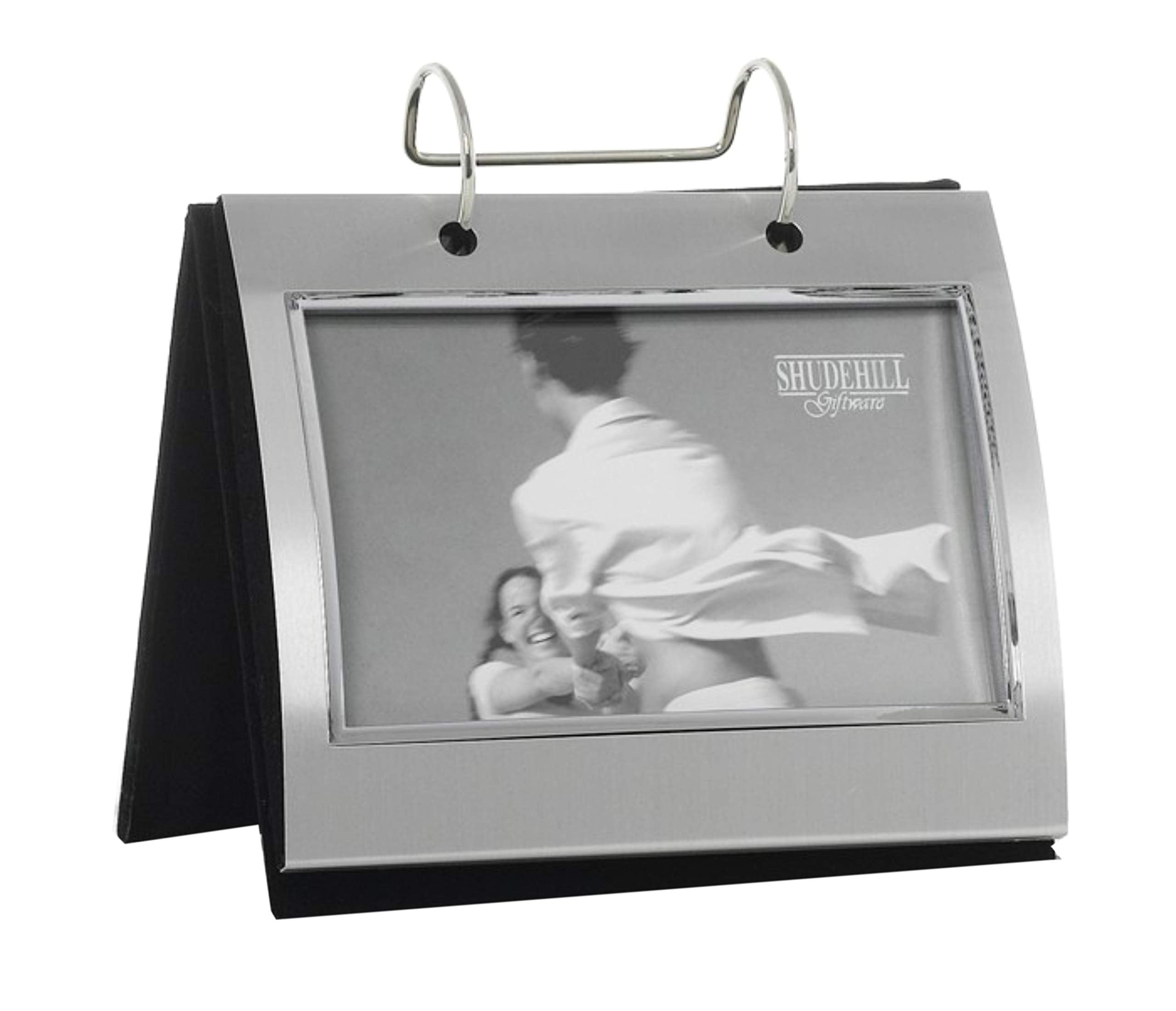 Photo Frames Silver Colour Free Standing Flip Album - Holds 50 Of 6 X 4 Inch Photos
