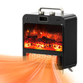 Electric Space Heater,Electric Fireplace Heaters with Realistic 3D Flame,Knob Control,Overheat Protection,Quiet&Safe,PTC Fast He