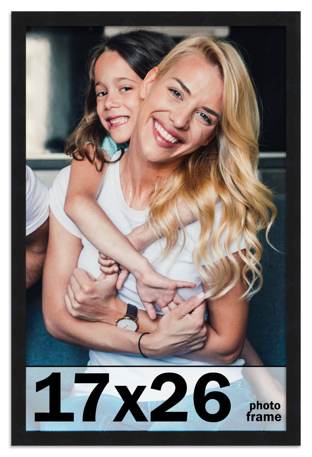 17x26 Frame Black Picture Frame - Complete Modern Photo Frame Includes UV Acrylic Shatter Guard Front, Acid Free Foam Backing Bo
