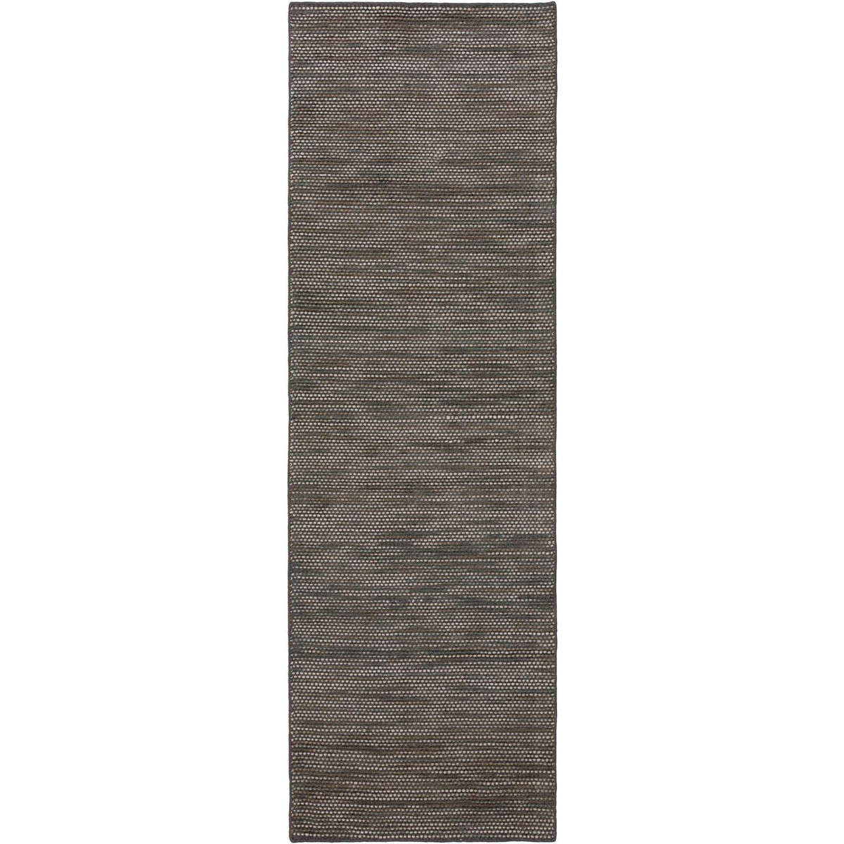 Zion Zn1 Black Casual Rug Runner 2' 6&quot; X 20'