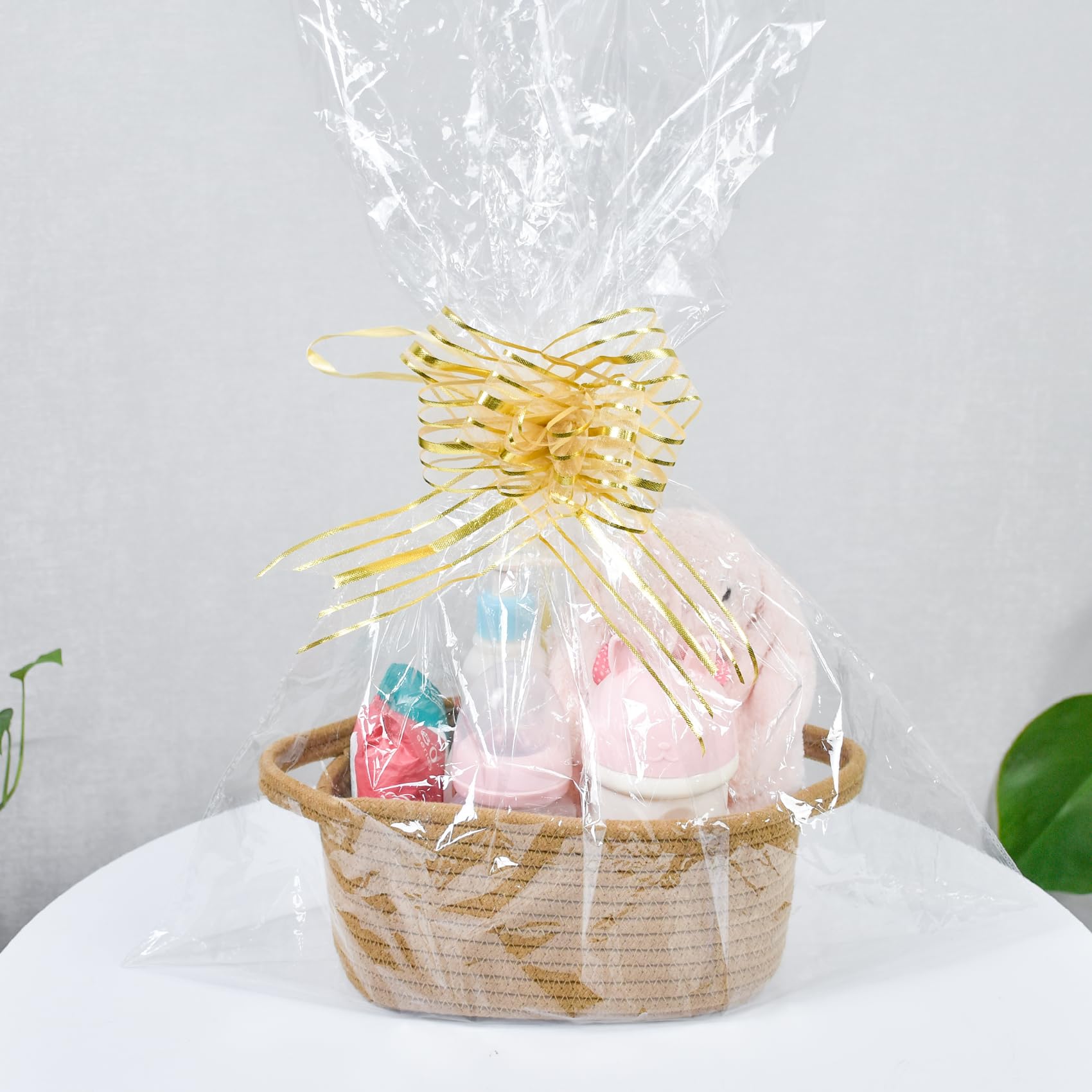 Abenkle Small Storage Basket, Cotton Mini Baby Basket, Cute Tiny Cotton Rope Woven Basket,Shelf Basket, Boho Decorative Toy Dog