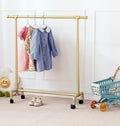 Kids Clothing Racks,Child Dress up Racks with Hooks, Metal Pipes Costumes Garment Hanging Racks,Small Rolling Clothes Racks,Free