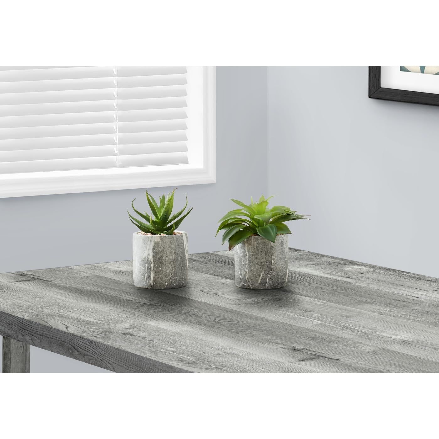 Monarch Specialties I 9586 Artificial Plant, 6' Tall, Succulent, Indoor, Faux, Fake, Table, Greenery, Potted, Set of 2, Decorative, Green Leaves