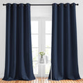 Nicetown Window Drapes Long Curtains - (52 Inches Wide X 120 Inches Long, Navy, 2 Pieces) Living Room Panels Grommet Top Window