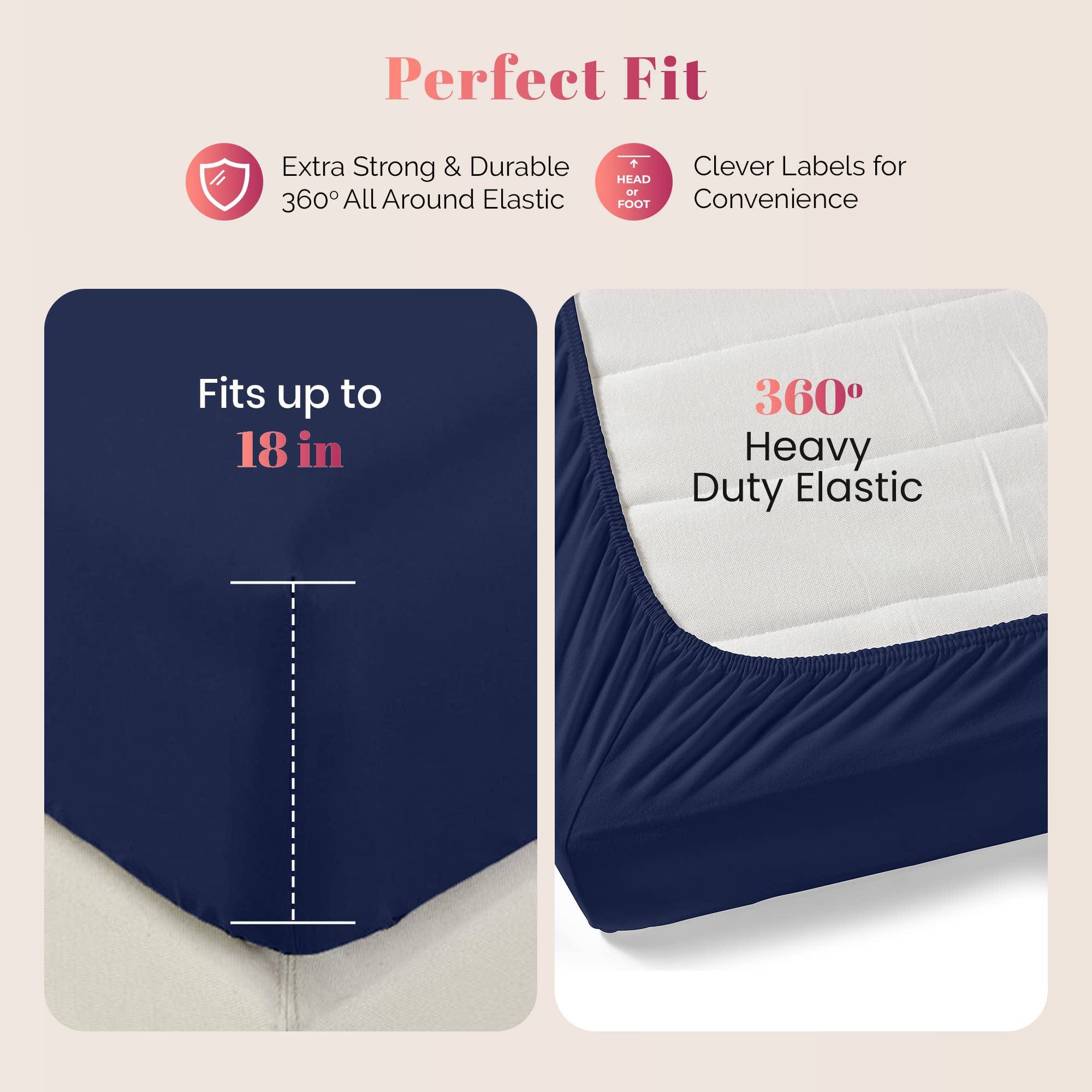 Ashton Sheets Luxury Egyptian Cotton Twin Xl Deep Pocket Fitted Sheet - 1000 Thread Count Twin Xl Fitted Sheet, Soft Sateen Extr