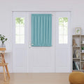 Deconovo Blackout Door Curtain - Thermal Insulated, Dual Rod Pocket French Door Panel With Adjustale Tieback, 54W X 40L, Aqua Bl