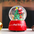 MUMTOP Christmas Snow Globes, Santa Snow Globes with Christmas Tree and Music Lighted Swirling Glitter Clockwork Water Globe for