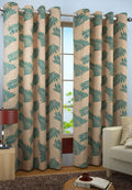 HFI 2 Piece Candy Polyester Long Door Curtains  9 feet, Aqua Blue