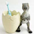 Flidrunest Dinosaur Toothbrush Holder, Resin Toothbrush And Toothpaste Holder Organizer For Kids, Easy To Clean, Funny Dinosaur