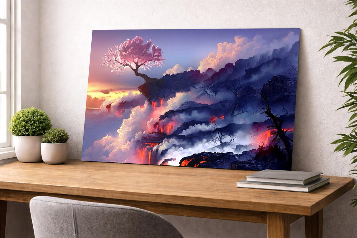DesignSkinz Wall Art | HD Metal Prints | Home Decor for Living Room, Bedroom, Office, Study, Shelf (24x16inch)  Pastel Blossom