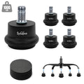 Sytopia Office Chair Bell Glides Replacement, Fixed Feet Wheel Stopper for Swivel Chairs and Stools, 7/16 x 7/8 Stem, Separate S