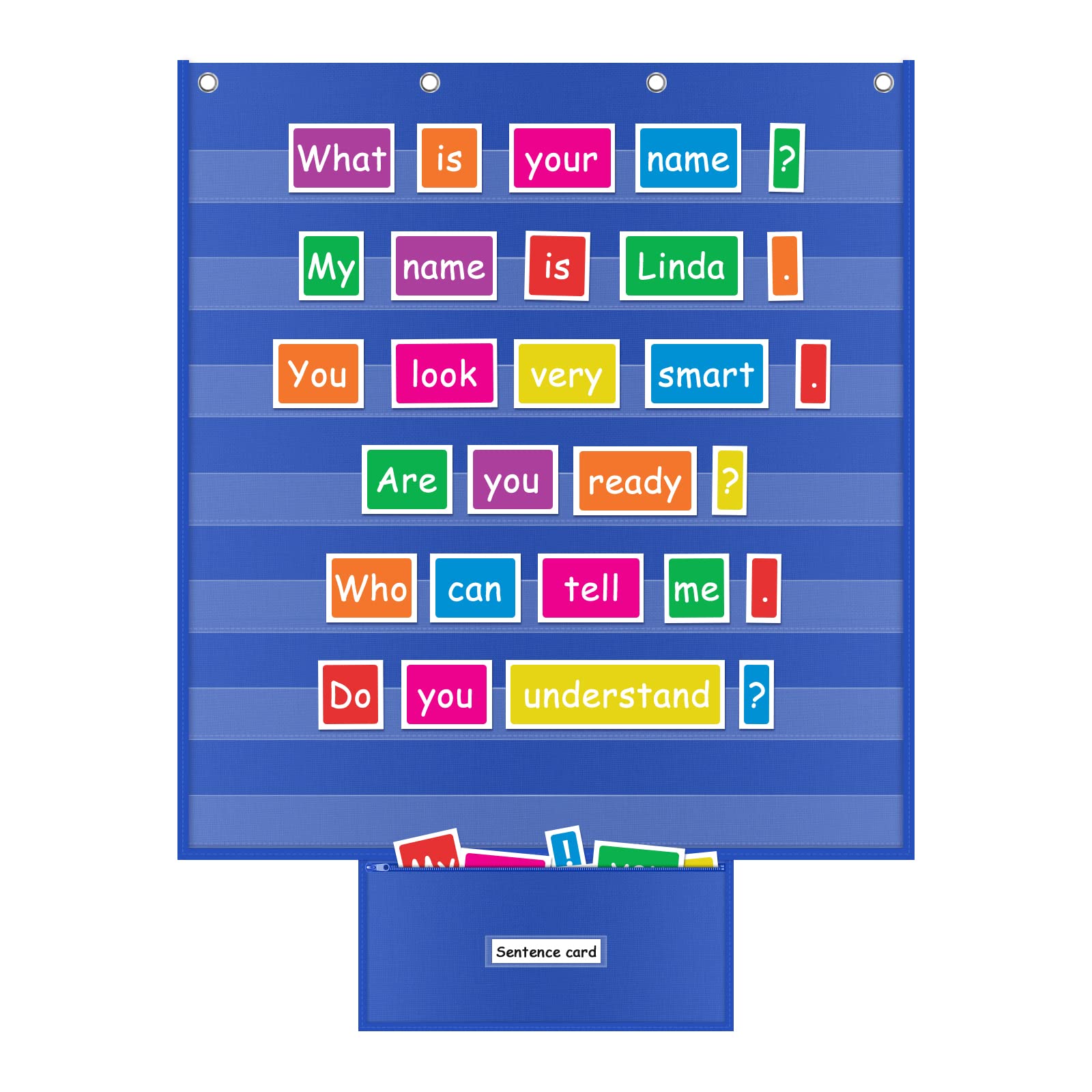 Standard Pocket Chart For Classroom 28'X28' Wall Hanging Pocket Charts Back To School Supplies For Teacher Large Pocket Charts
