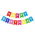 Balloonistics Rainbow Happy Birthday Banner  Vibrant Cardstock Bunting Decoration for Walls, Doorways, Photo Booth Backdrops, K