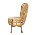 bali & pari Nagoya Natural Rattan Accent Chair, Light Honey/Natural Teak (235-13343-HiT)