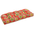 Blazing Needles Outdoor Rounded Back Loveseat Cushion, 42" X 19", Farrington Terrace Grenadine