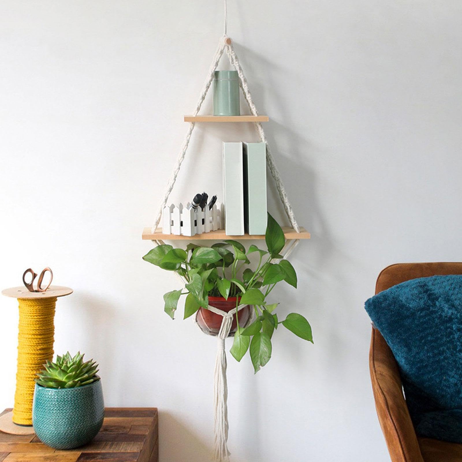 Enakshi Wall Mounted Storage Rack Wall Hanging Shelf For Planter Bedroom Living Room Style B|Home & Garden | Furniture | Bookcas