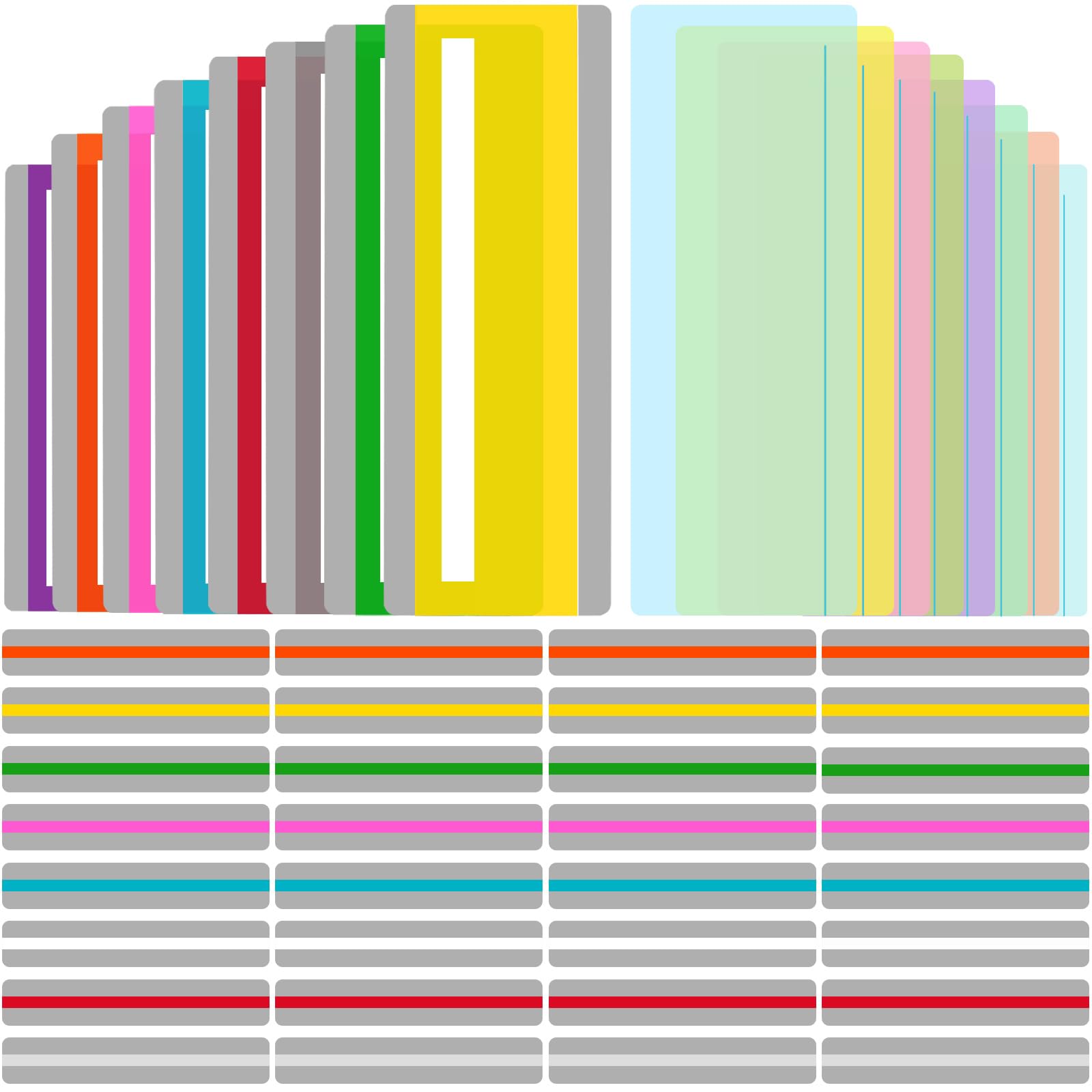 48 Pieces Guided Reading Strips With 3 Styles Highlight Bookmarks Reading Ruler Reading Tracking Colored Overlays Strips Assorte