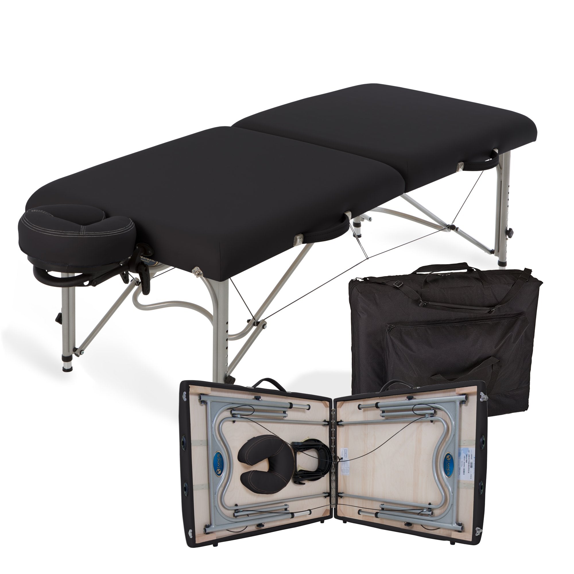 EARTHLITE Portable Massage Table Luna - 30' Wide, CFC Free Professional Foam, Weighs Only 29lbs, Patented, Strong Aluminum Reik