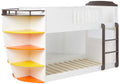 Acme Neptune Wooden Twin Over Twin Storage Bunk Bed in White and Chocolate