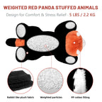 Niuniu Daddy Study Buddy Weighted Red Panda Stuffed Animals, 5Lb Sensory Weighted Plush Toys For Adults Kids, Giant Stuffed Red