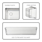 Backerysupply Clear Plastic Drawer Organizer Tray For Vanity Cabinet (Set Of 10),Storage Tray For Makeup, Kitchen Utensils, Jewe