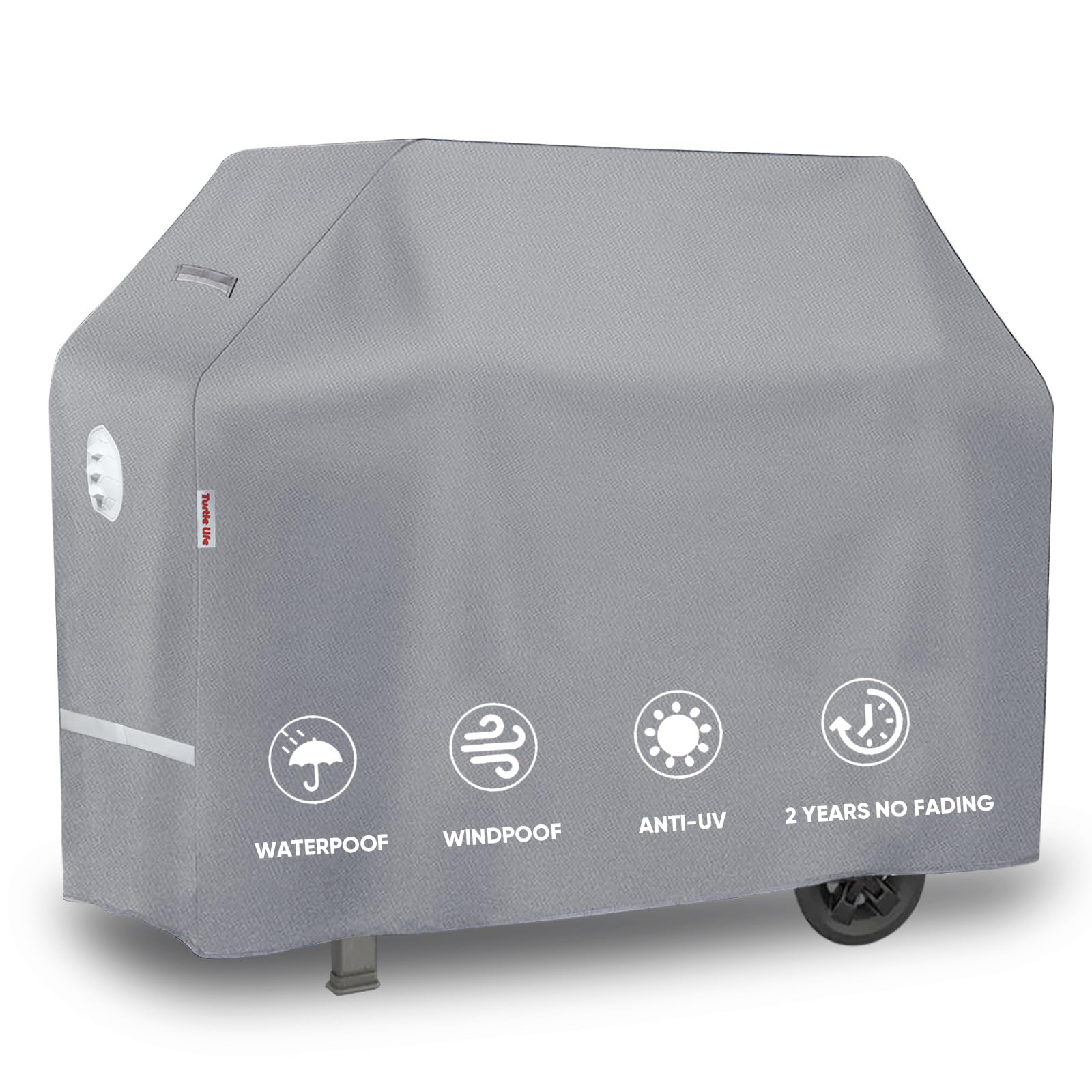Turtle Life Bbq Grill Cover, 60 Inch Heavy Duty Waterproof 3-4 Burner Barbecue Gas Grill Covers For Weber Genesis Char-Broil Bri