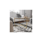 Flash Furniture Greenwich Collection Coffee and End Table Set -Clear Glass Top with Brushed Gold Frame - 3 Piece Occasional Table Set