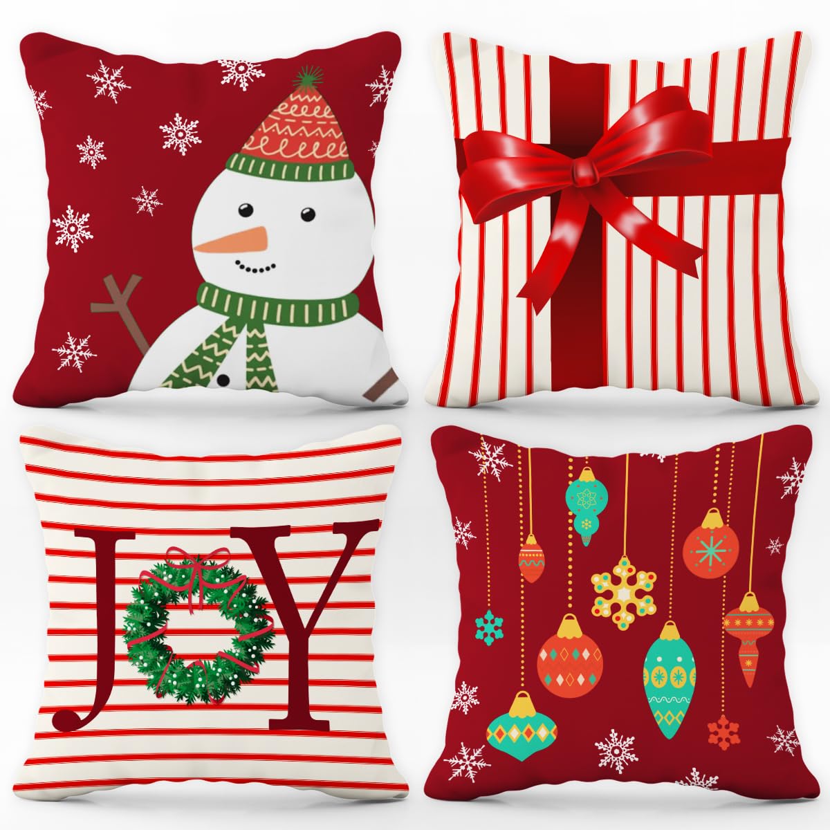 4Pcs Christmas Decorations Pillow Case-Chirstmas Pillow Case Decorations Pillow Cover Holiday Decorations,Christmas Decor For So