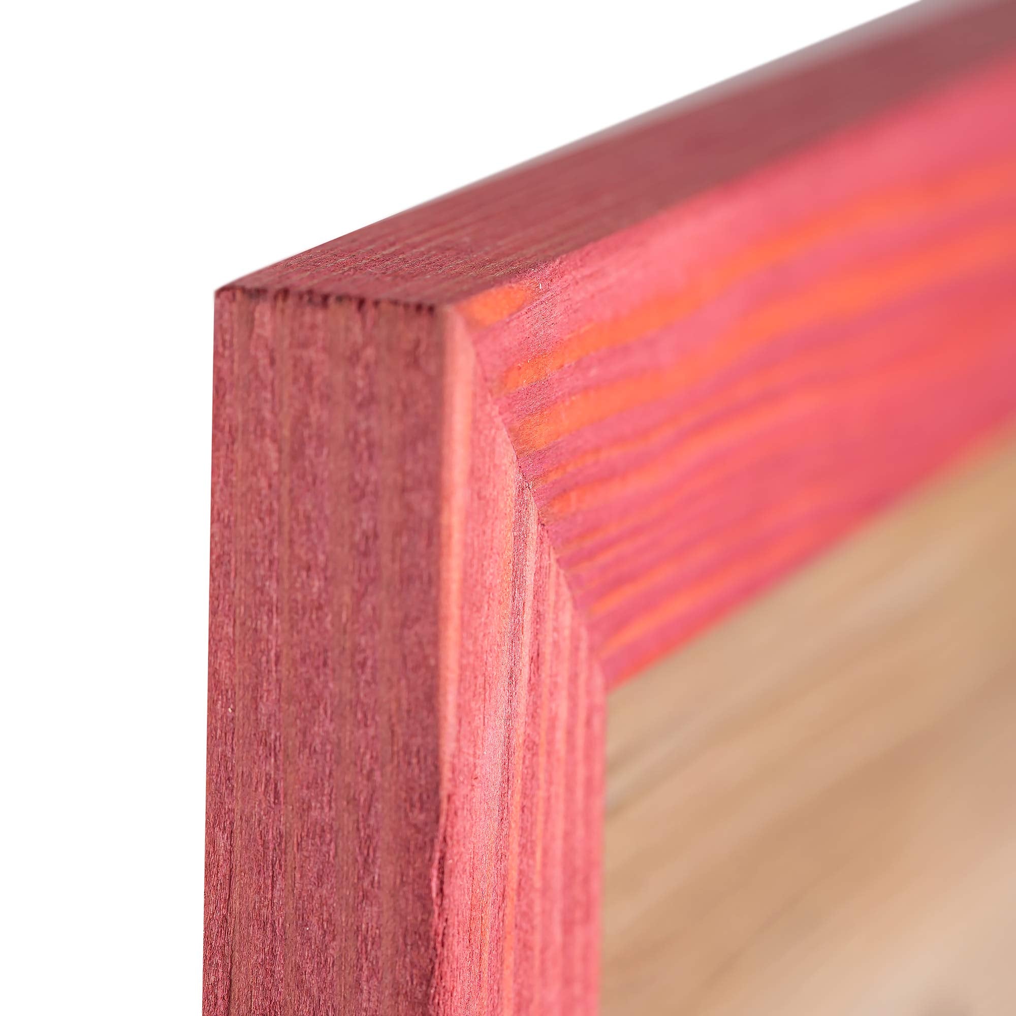 Rustic Wooden Picture Frames 8X10 - Red - Set Of 2-100% Natural Eco Solid Wood And High Definition Real Glass For Wall Hanging P