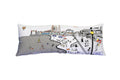 HomeRoots Cream 35' White Ocean City Maryland Daylight Skyline Lumbar Decorative Pillow
