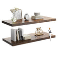 JPND Wall Shelf Set of 2, Floating Shelves 36 in W x 10 in D x 1 in H, Wooden Floating Wall Shelf with Invisible Brackets for Li