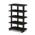 Furinno Turnntube 5Tier Corner Storage Shelf, Espresso/Black