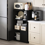 Furinno Jaya Kitchen Storage Shelf with Cabinet, Americano