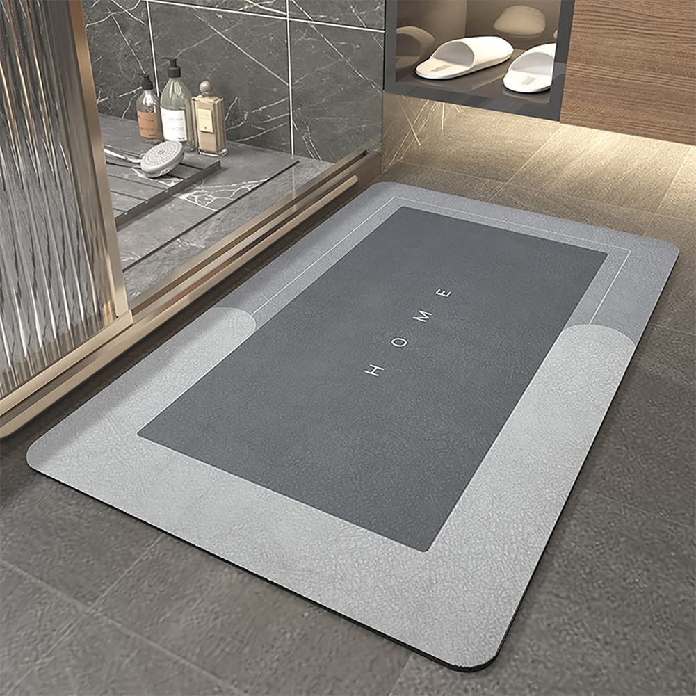 Calyrex Innovative Bathroom Rug Mat Super Absorbent Quick Dry Rubber Backed Dirt Resistant Bath Rugs Mats for Bathroom Non Slip 