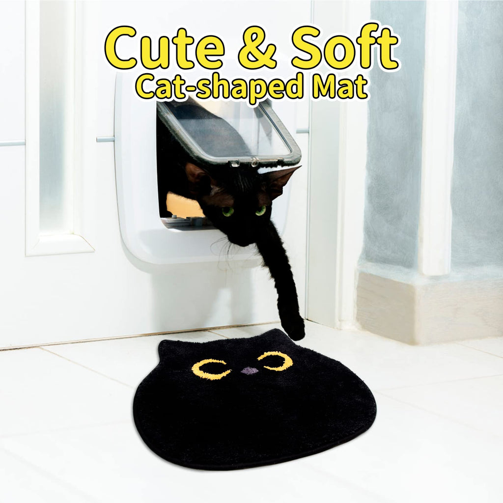 Nigoways Bathroom Rug - Bathroom Mat,Black Cat Bathroom Rug,Cat Bath Mat,Soft Indoor Doormat,Non Slip Bath Mats For Bathroom Kit
