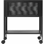 Lorell Mesh Rolling File, 12-1/2 by 25 by 28-1/4-Inch, Black