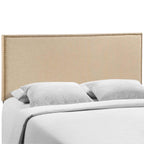 CasaFoyer  Region Linen Fabric Upholstered Queen Headboard | Serene & Elegant Design | Nailhead Trim | Contemporary Style | Upgrade Your Bed