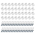 DGQ Pack of 40 Clear Plastic Mirror Holder Clips 1/4 Mirror Hanging Kit with Screw and Anchor for Wall
