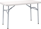 National Public Seating 24" X 48" Plastic Folding Table - Adjustable, Heavy-Duty, Portable, Indoor/Outdoor Table For Office, Camping, Events & Parties – Scratch & Heat Resistant, Speckled Gray