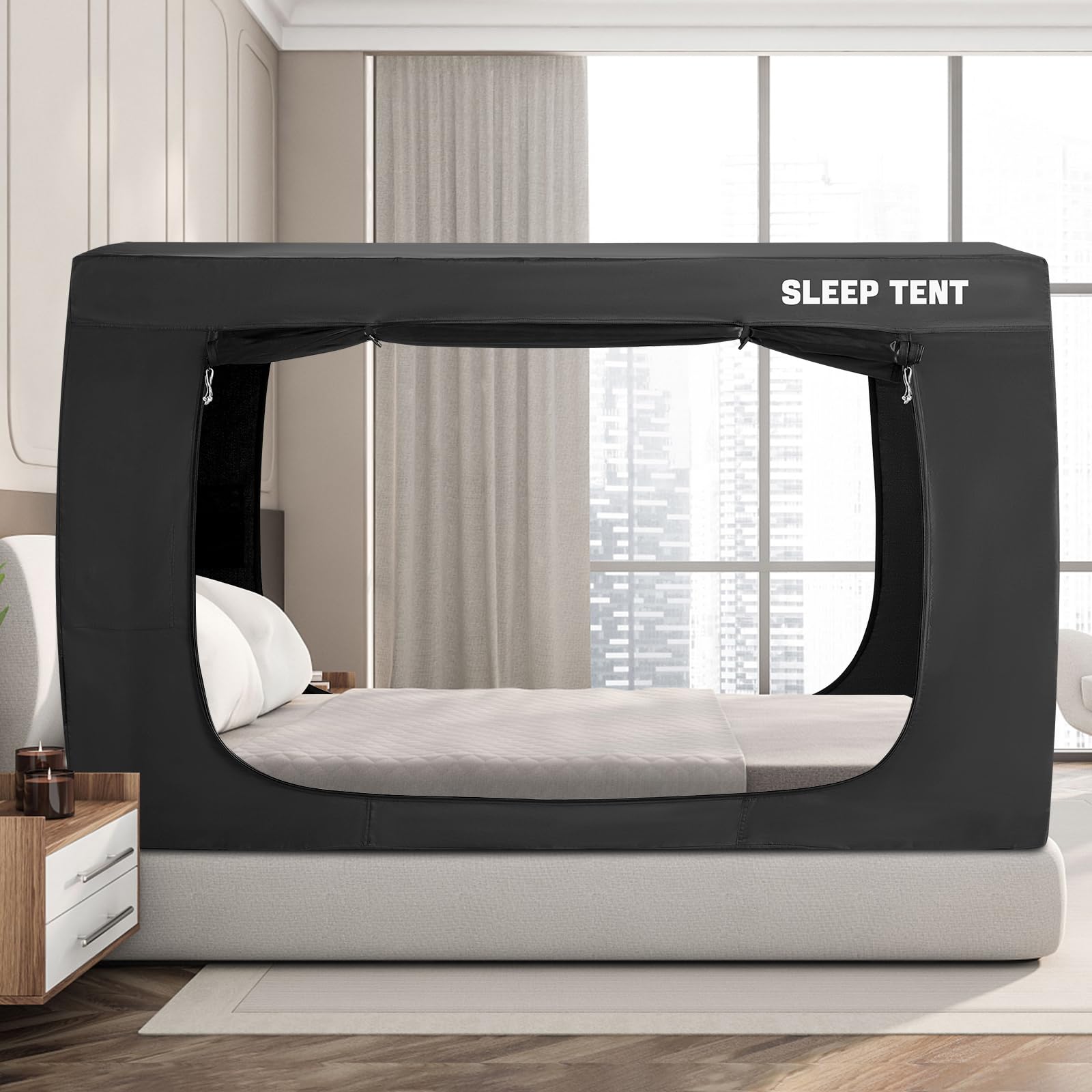 Borna Bed Tent Bed Canopy Twin Size For Adult And Kids,Portable Sleeping Tents Dream Tents Indoor For Kids And Adult, Breathable