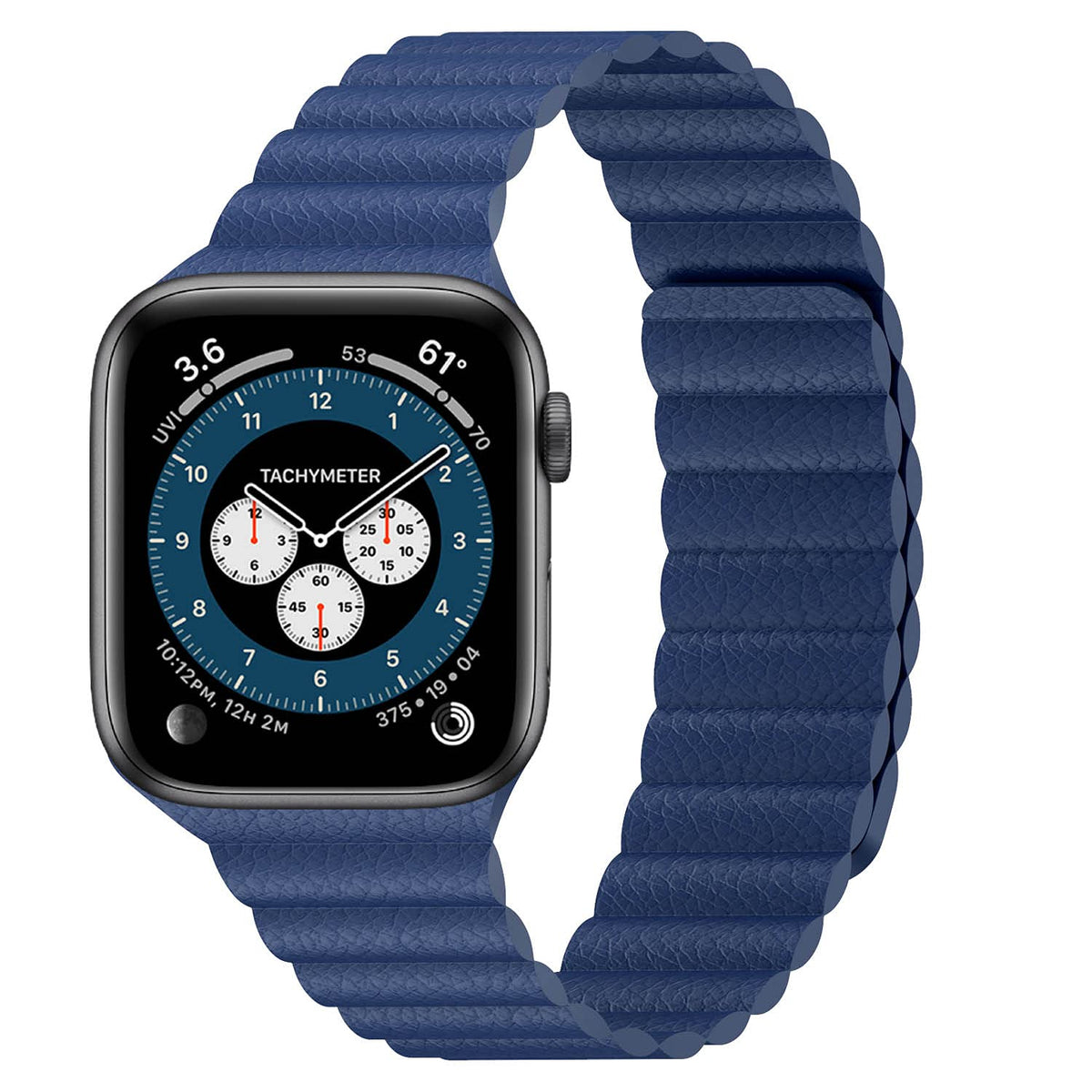 Ini Compatible With Apple Watch Band 49Mm 45Mm 44Mm 42Mm 41Mm 40Mm 38Mm - Enhanced Adjustable Leather Strap With Magnetic Closur