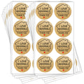 Youok Kraft I Love Referrals Stickers,1.5Inch House Shaped Natural Brown Kraft Real Estate Stickers For Small Business Estate Ag