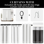Shineland 102 Inch Long Curtains For Living Room,Back Tab Light Blocking White Blackout Curtains 102 Inches Long For Bedroom,Roo