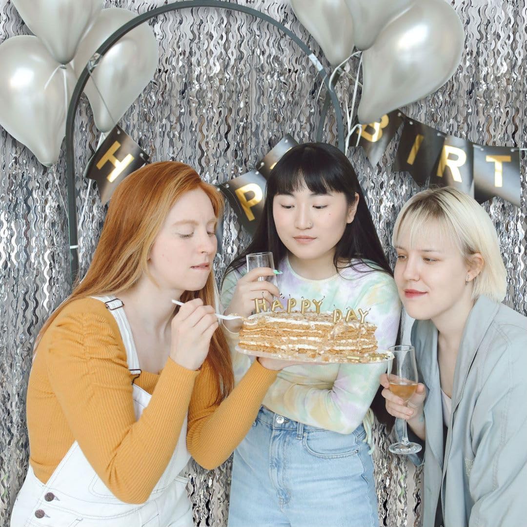 Silver Photo Backdrop Shimmer Wall Backdrop, Christmas Decorations, Bachelorette Party Decorations, Happy Birthday Decorations,