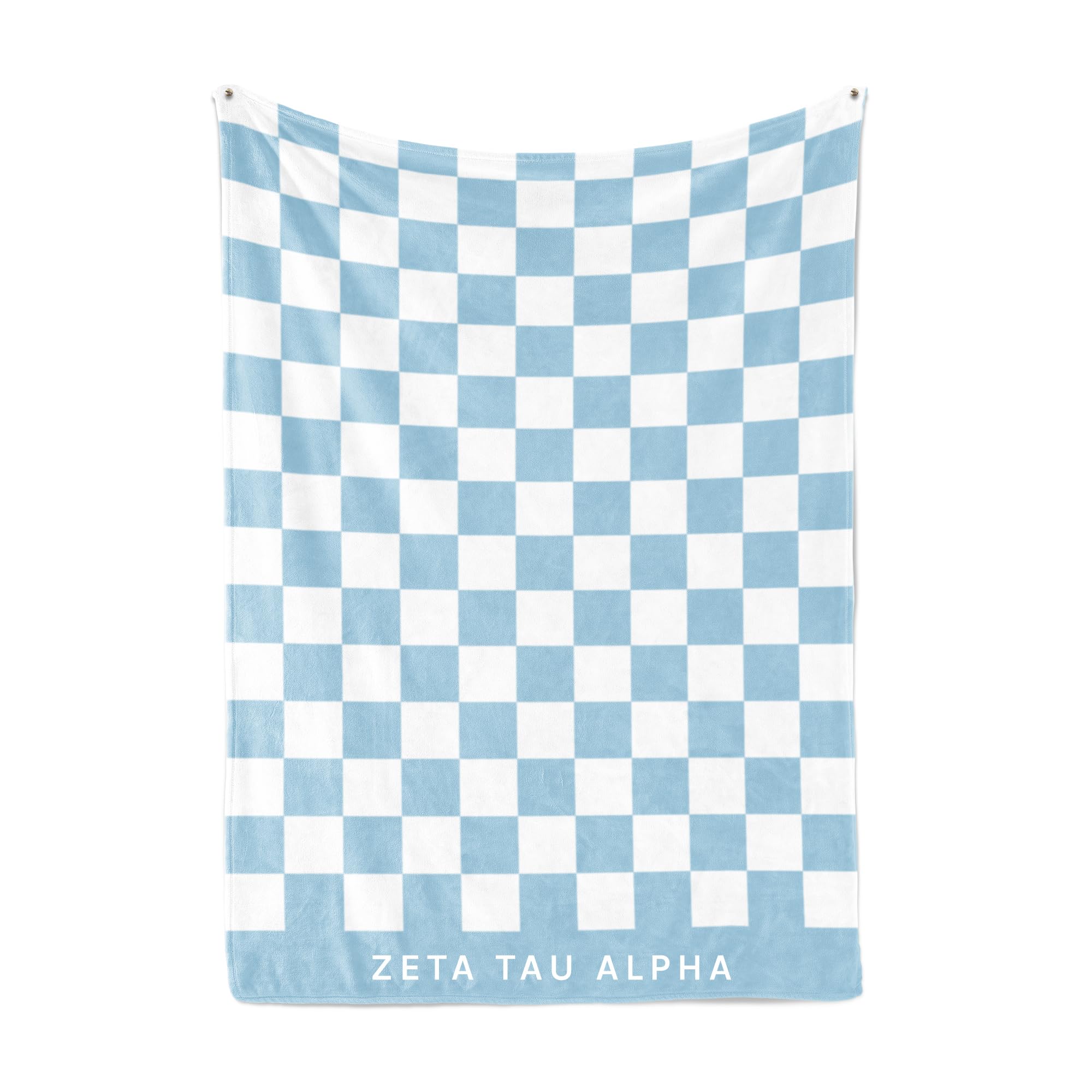 Sorority Shop Zeta Tau Alpha Thick Blanket - Stylish Checkered Blanket Perfect For Big Little Sorority Gifts - Soft, Cozy, And C