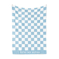 Sorority Shop Zeta Tau Alpha Thick Blanket - Stylish Checkered Blanket Perfect For Big Little Sorority Gifts - Soft, Cozy, And C