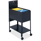 Safco Extra-Deep Locking Mobile Tub File, 13-1/2W X 24-3/4D X 28-1/4H, Black (Case Of 2)